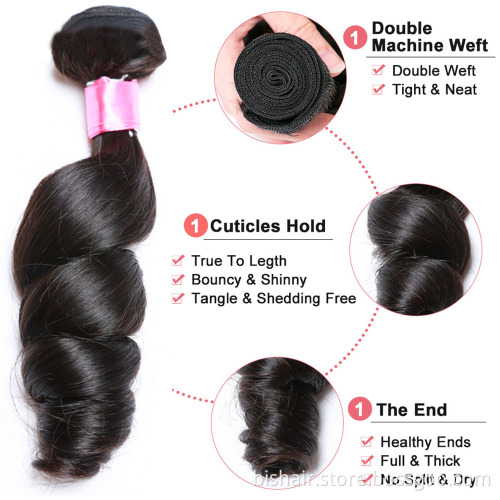 wholesale top quality 8a 9a 10a loose wave human hair bundles for black women cheapest virgin cuticle aligned brazilian hair